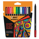 BiC® Intensity Fibre Tipped Pen, Assorted Colours, Pack of 12