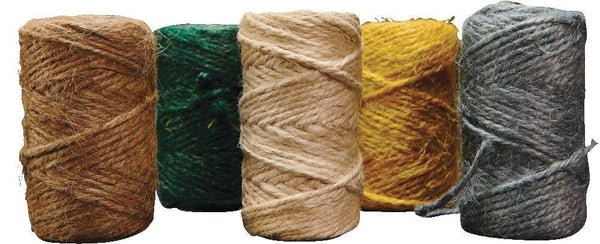 Jute Yarns, 20m, Naturals, Pack of 5