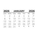 Calendar Tabs 2025
