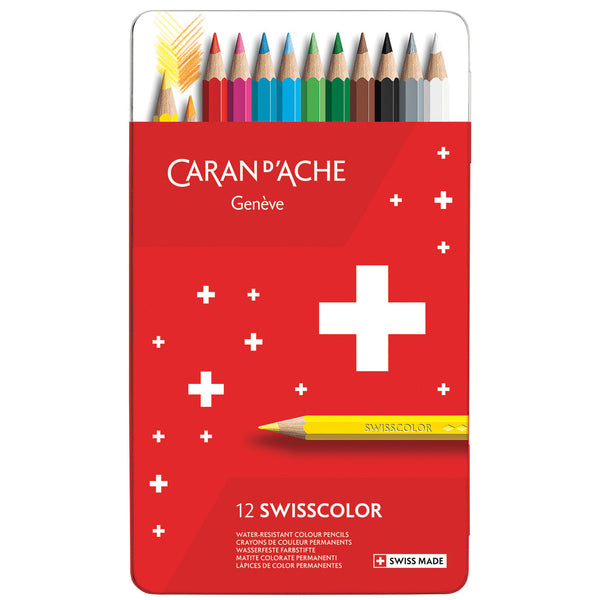 Colour Pencil Swisscolor Tin Of 12