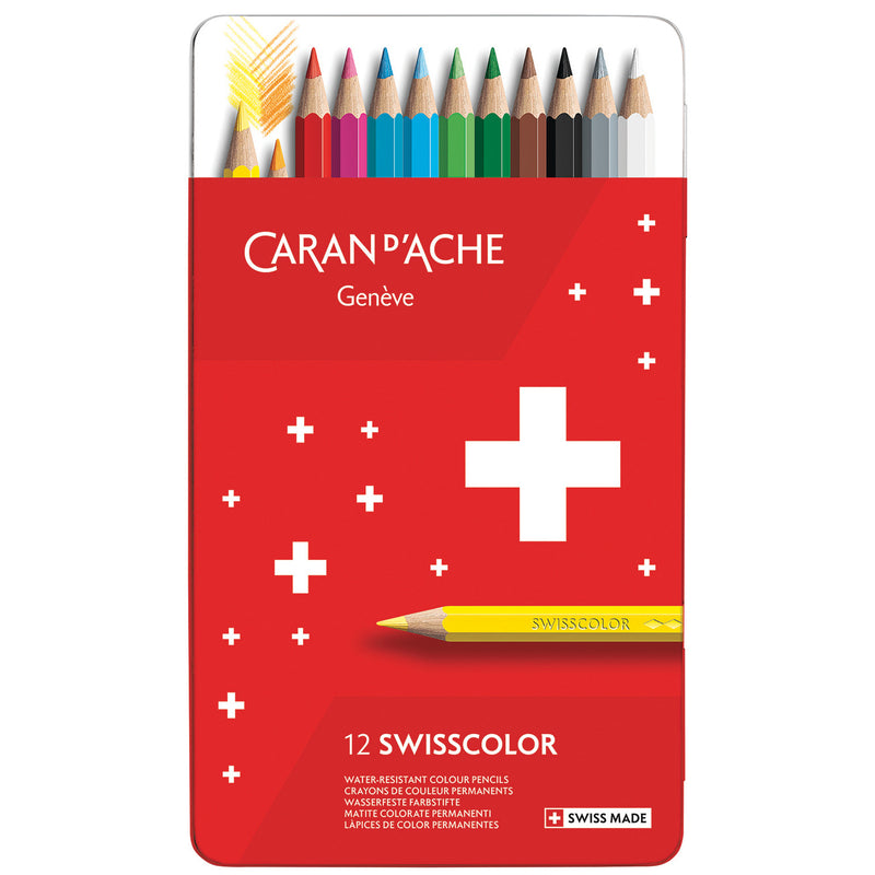 Colour Pencil Swisscolor Tin Of 12