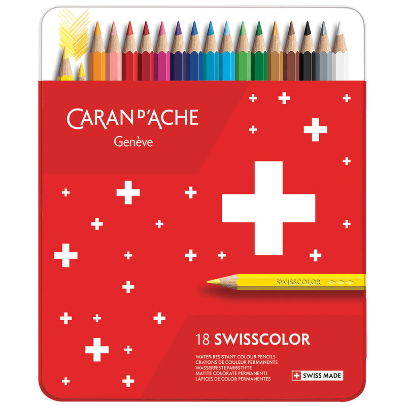 Colour Pencil Swisscolor Tin Of 18