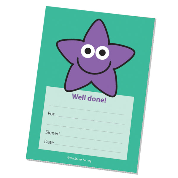 Well Done Purple Star Praise - 1 Pad
