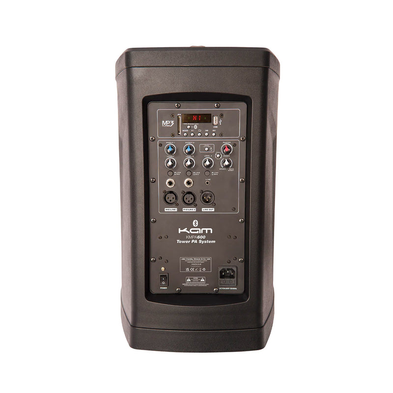 KAM Compact Tower PA system with lighting - 240W