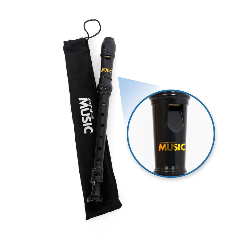 Recorder Workshop descant recorder with custom logo design - Red