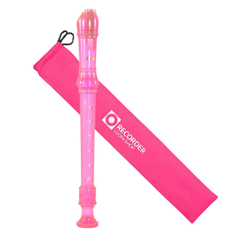 Recorder Workshop Descant Recorder In Transparent Colours - Pink