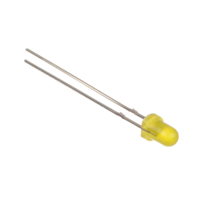 Yellow 3mm Diffused LED - 125mCd