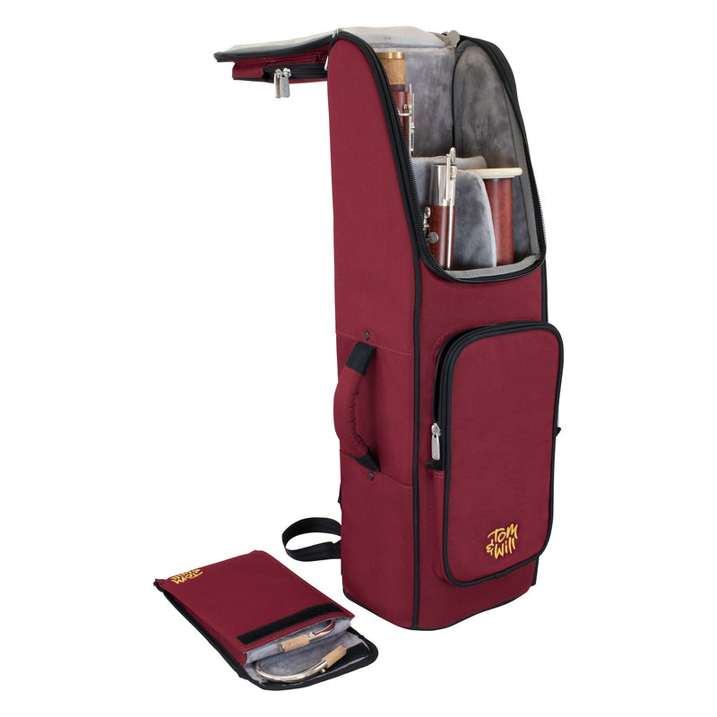 Tom & Will Bassoon Gig Bag - Burgundy With Grey Interior