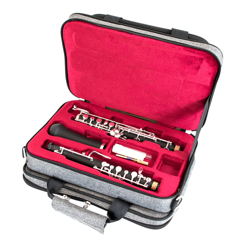 Tom & Will oboe gig bag - Grey with red interior