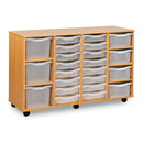 Monarch 16 single, 4 double & 3 triple combination tray unit - Transparent