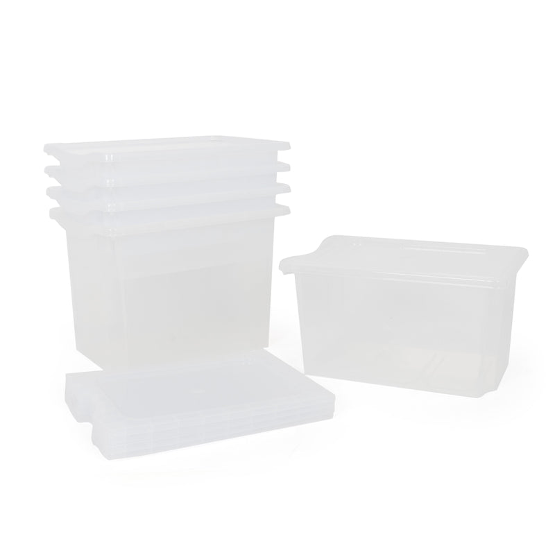 Monarch 5x 40L extra strong storage box and lid set - Clear