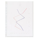 PUNCHED PRESENTATION POCKETS, GLASS CLEAR - OPEN AT TOP, Heavy Weight, A4 (80 Microns Thick), Box of, 100