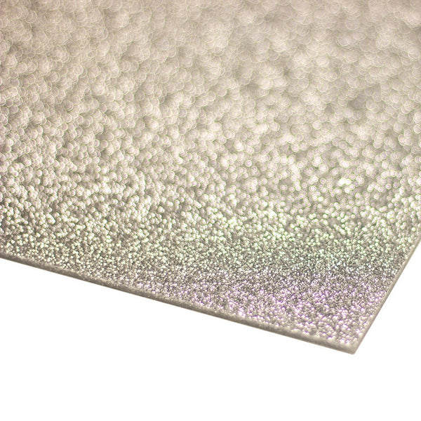 Silver Acrylic Sheet (Glitter) 3mm x 600mm x 400mm sheet