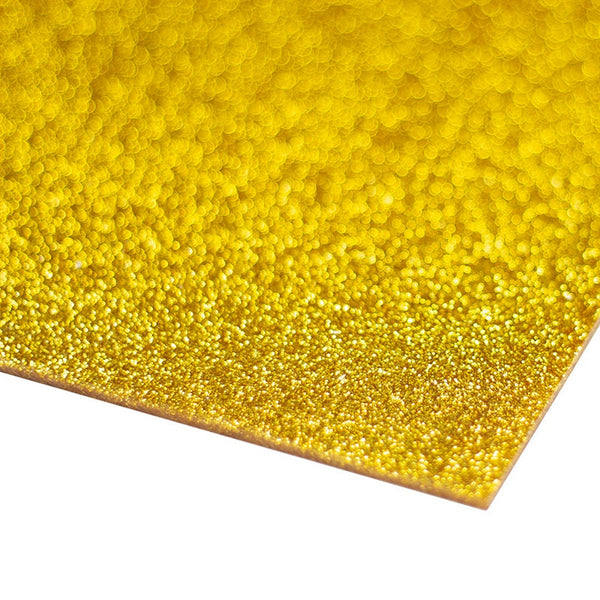 Gold Acrylic Sheet (Glitter) 3mm x 600mm x 400mm, sheet
