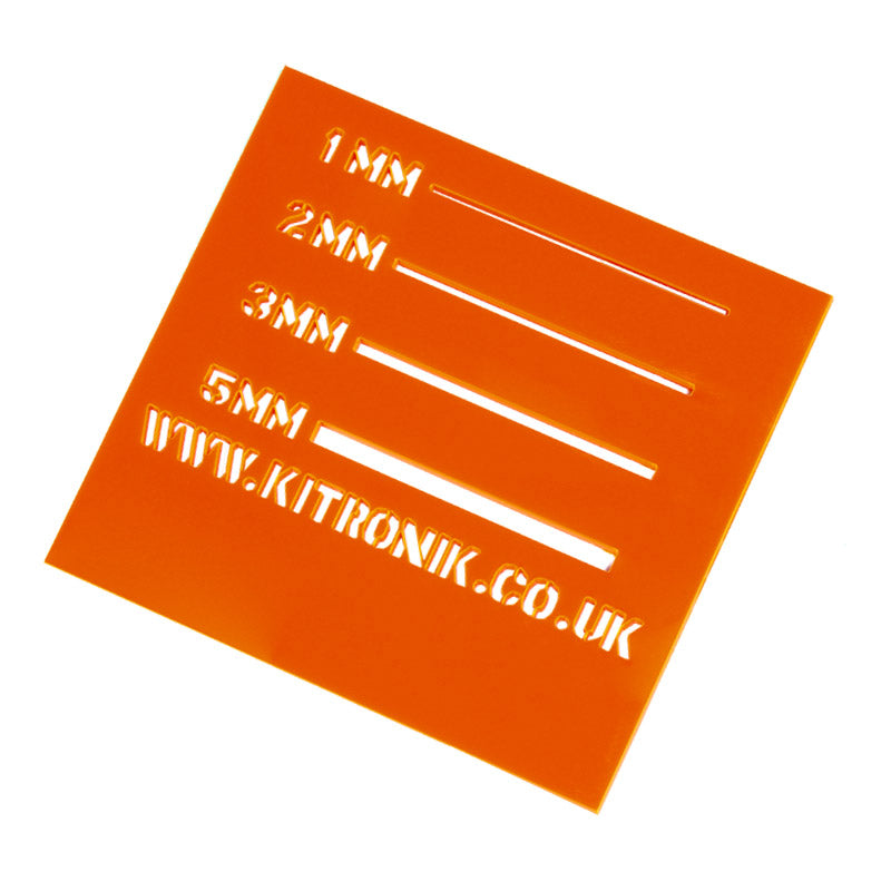 Orange Value Acrylic Sheet (Cast) 3mm x 1000mm x 600 mm