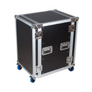Trojan Pro heavy-duty rack flight case with wheels - 16U
