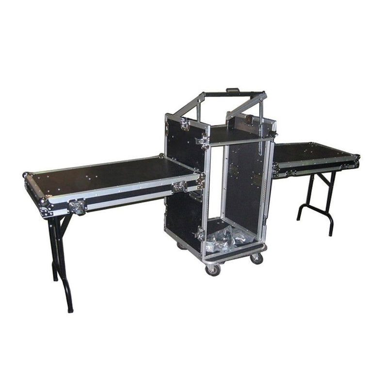 Trojan Pro 16U heavy-duty pop-up mixer rack flight case