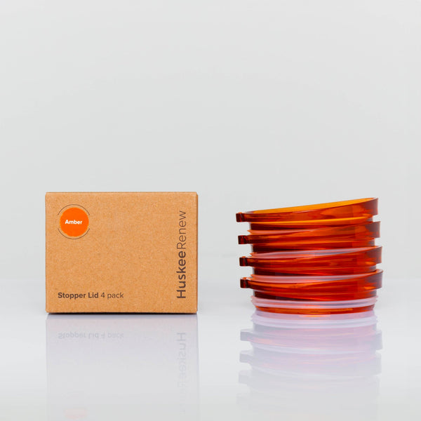 Universal HuskeeRenew Lid 4-pack - Amber