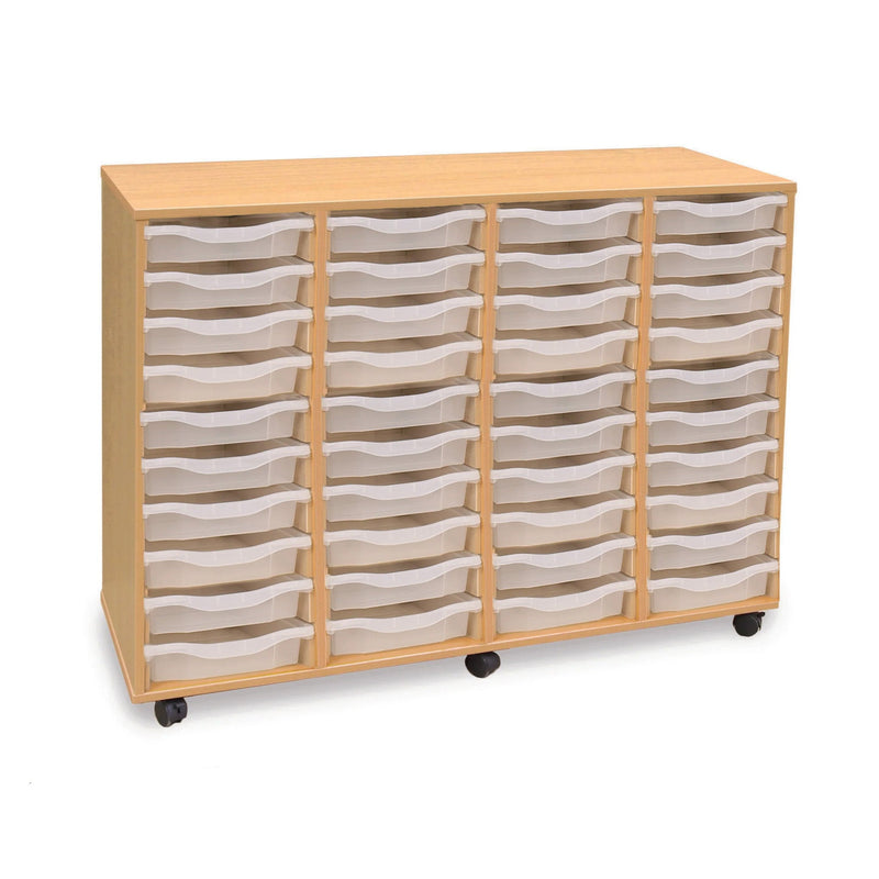 Monarch 40 single tray storage unit (4 x 10) - Transparent