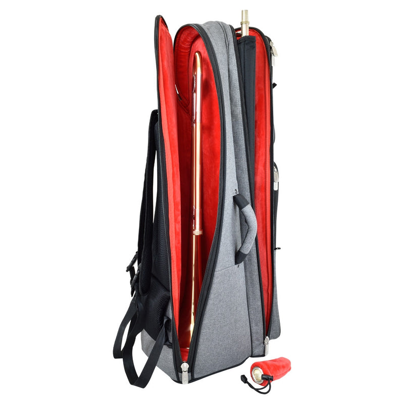 Tom & Will trombone gig bag - Grey with red interior