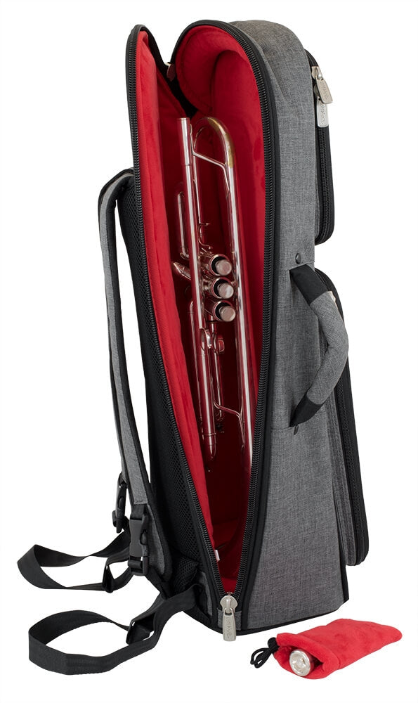 Tom & Will Trumpet Gig Bag - Grey With Red Interior