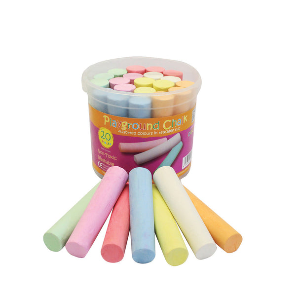 CHALK, Playground, Giant Playground, Bucket, Coloured, Pack of, 20