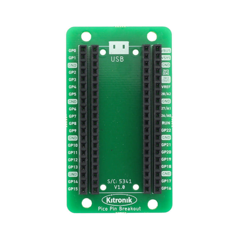 Kitronik Pin Breakout for the Raspberry Pi Pico