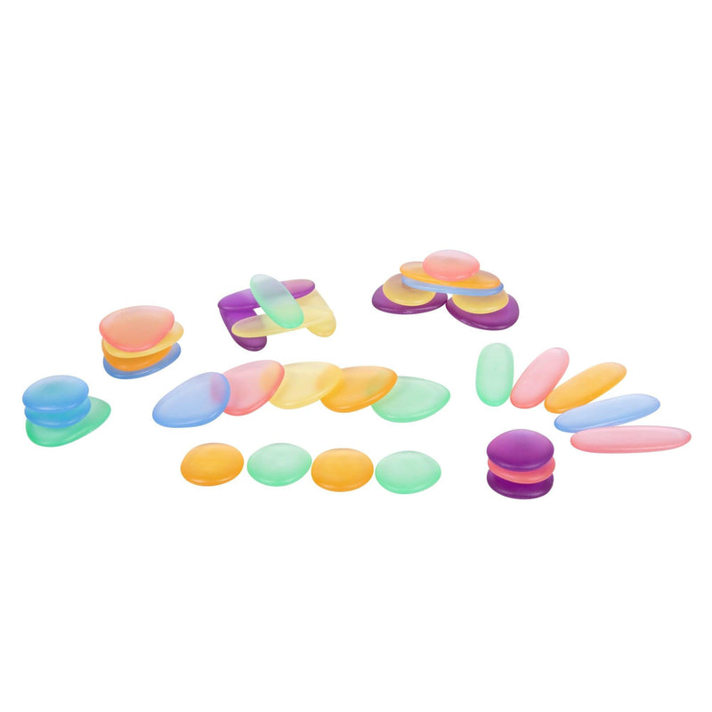 Translucent Junior Rainbow Pebbles PK36