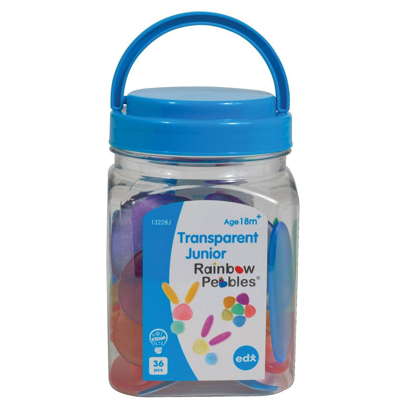 Translucent Junior Rainbow Pebbles PK36