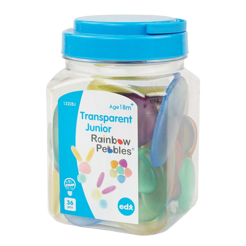 Translucent Junior Rainbow Pebbles PK36