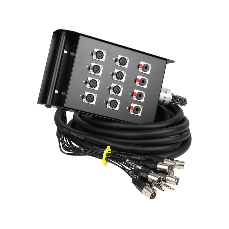 Studiospares Snake 8 XLR + 4 jack stage box - 8m