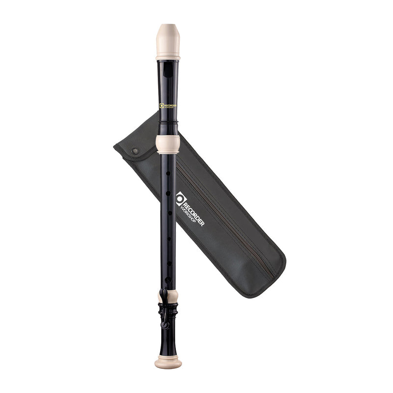 Recorder Workshop Tenor Recorder And Bag - Black With White Trim