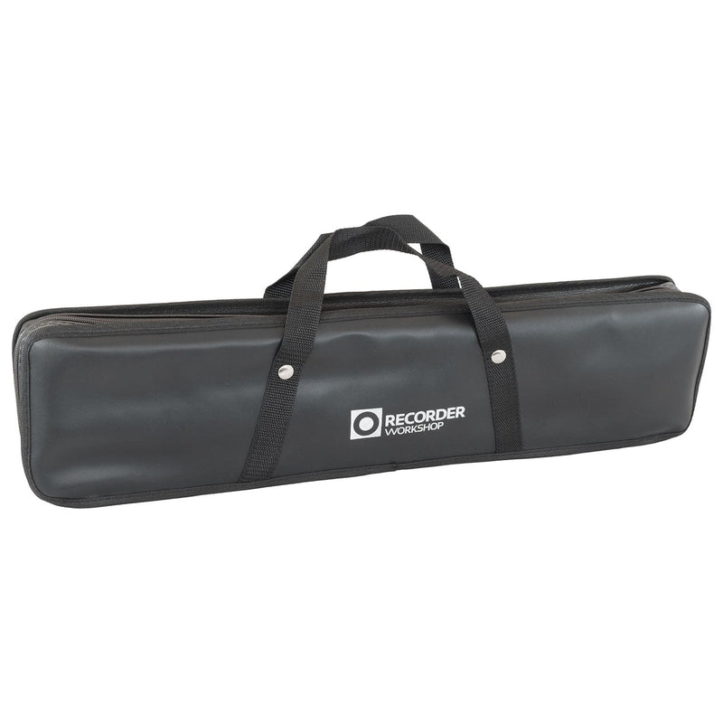 Recorder Workshop Bass Recorder And Bag - Black With White Trim
