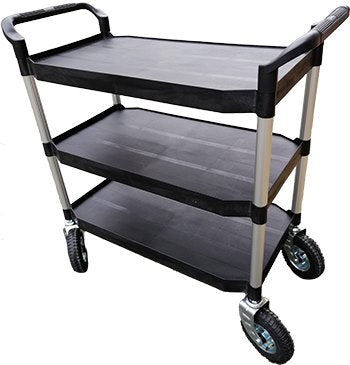 Laboratory Trolley – 3 Shelf, Large, 250KG, Pneumatic Wheels (Each)