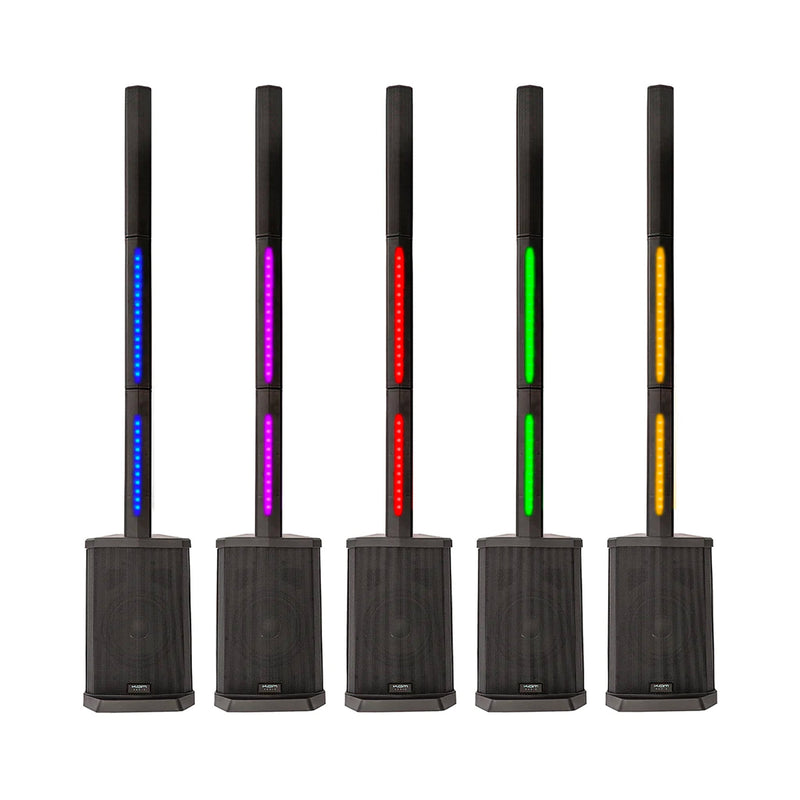 KAM Compact Tower PA system with lighting - 240W