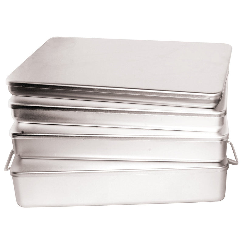 ALUMINIUM BAKEPAN WITH LID, Large Size (409 x 267mm), 83mm deep, Each