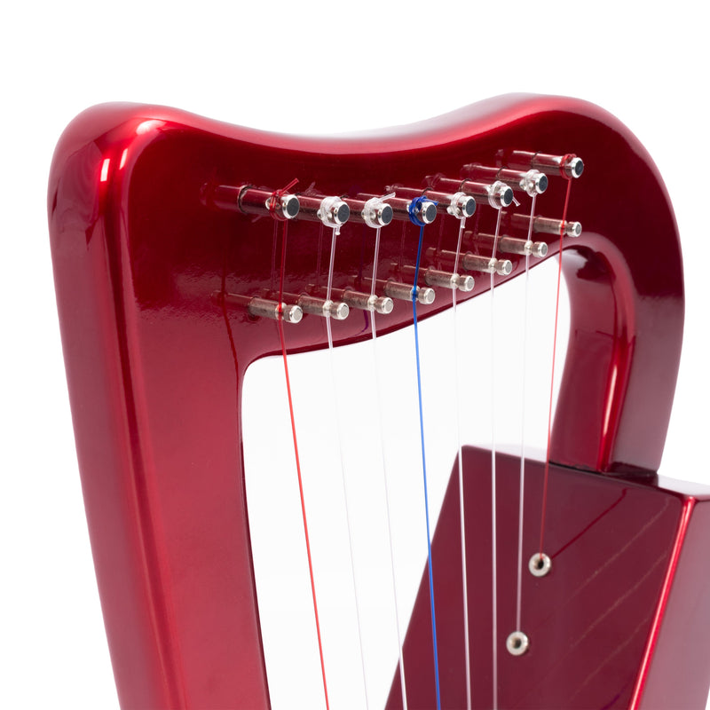 MMX "miniature" 8C folk harp in metallic red - 8 strings