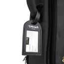 Tom & Will 100% real leather luggage tags - Charcoal black