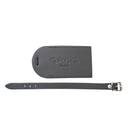 Tom & Will 100% real leather luggage tags - Charcoal black