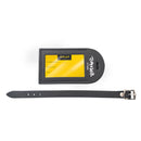 Tom & Will 100% real leather luggage tags - Charcoal black