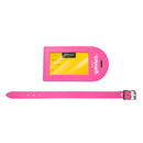 Tom & Will 100% real leather luggage tags - Cabaret pink