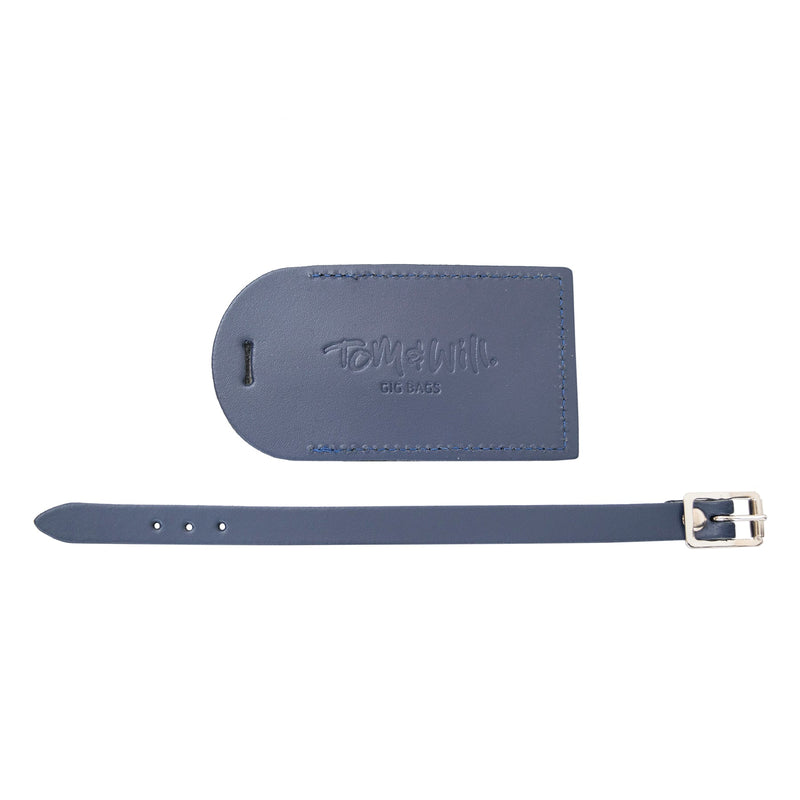 Tom & Will 100% real leather luggage tags - Navy blue