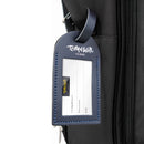 Tom & Will 100% real leather luggage tags - Navy blue