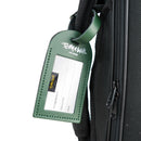 Tom & Will 100% real leather luggage tags - Racing green