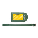 Tom & Will 100% real leather luggage tags - Racing green