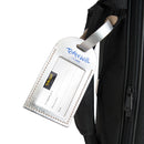 Tom & Will 100% real leather luggage tags - Silver