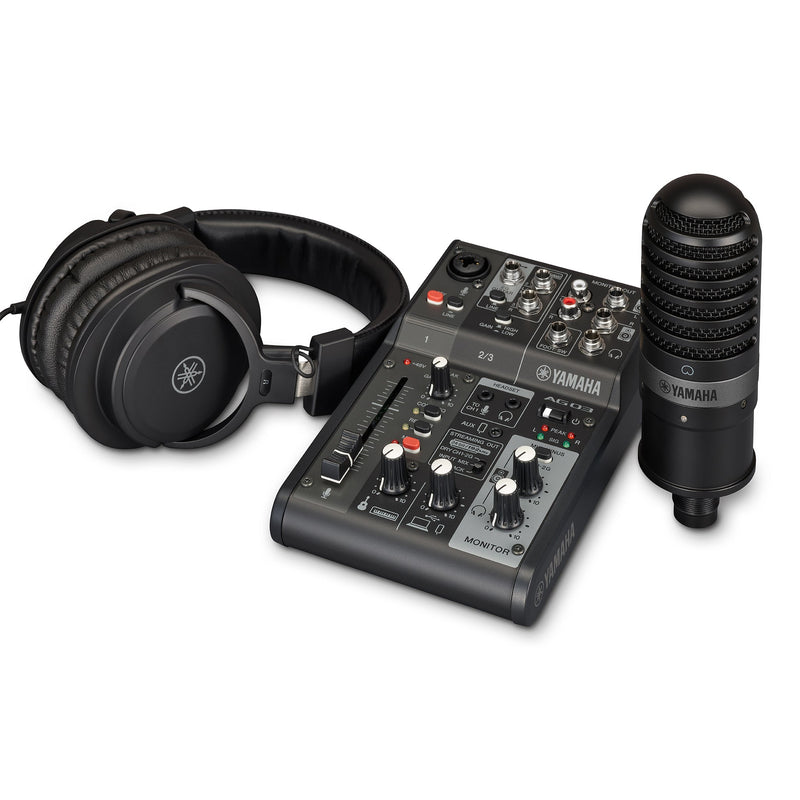 Yamaha AG03MK2 LSPK live streaming pack - Black
