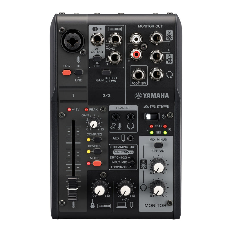Yamaha AG03 MK2 live streaming mixer - Black