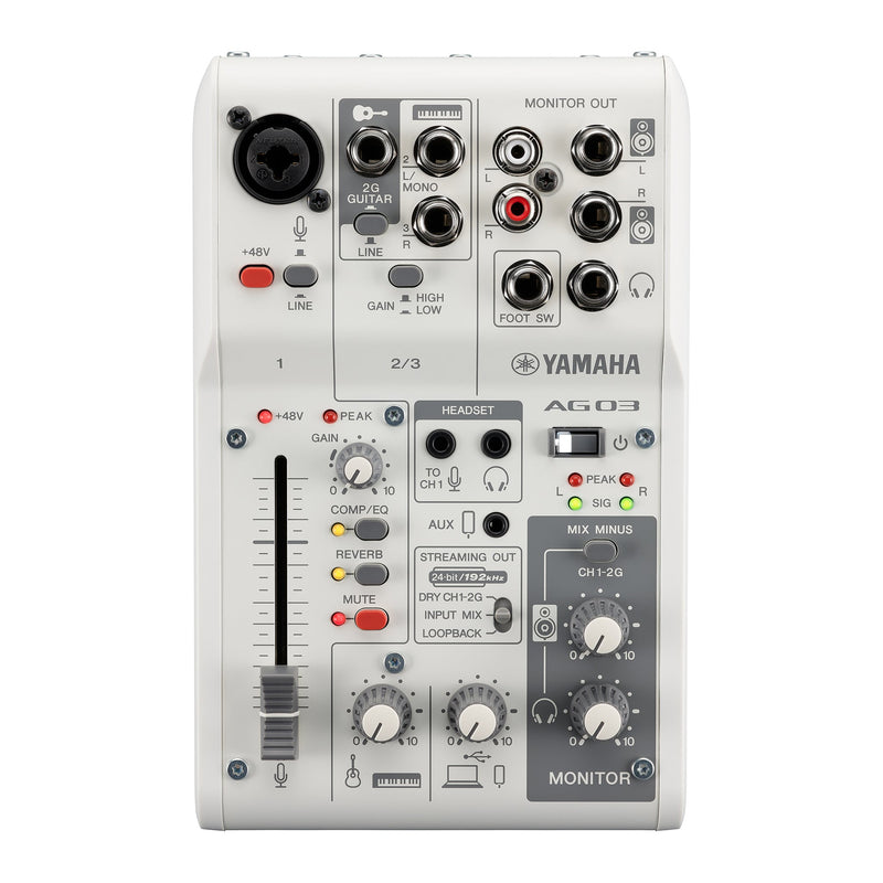 Yamaha AG03 MK2 live streaming mixer - White