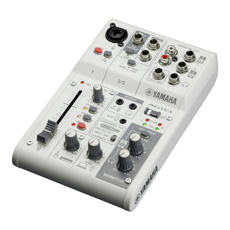 Yamaha AG03 MK2 live streaming mixer - White